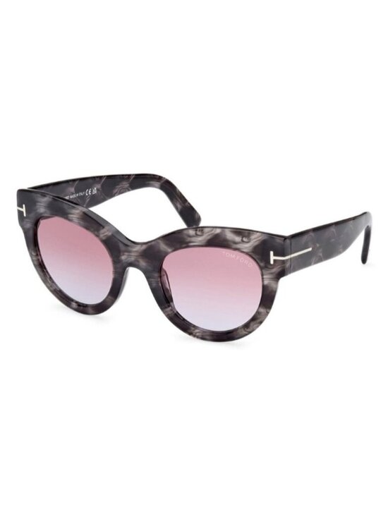 Tom Ford Lucilla 51mm Gradient Cat Eye Sunglasses Havana Purple main image 11